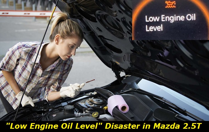 low engine oil level mazda